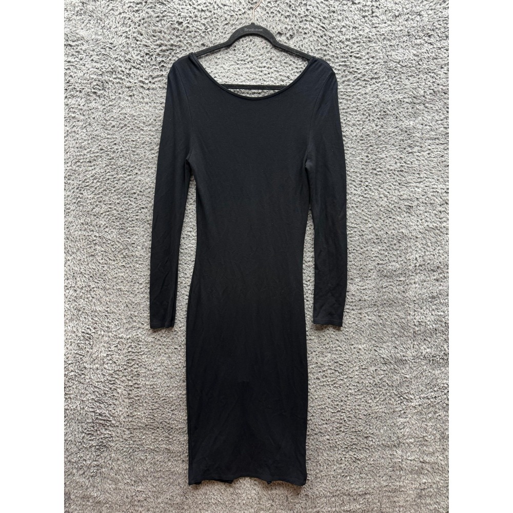 Charli Slim Fit Long Sleeve Casual Bodycon Midi Dress Black Womens Size 6 US